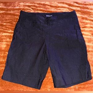 Hilary Radley Black Bermuda Shorts Classic Style